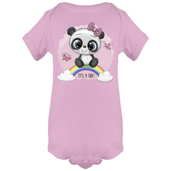 Adorable Panda: It's A Girl! Bodysuit Infant -Image by Shutterstock, 24 Months