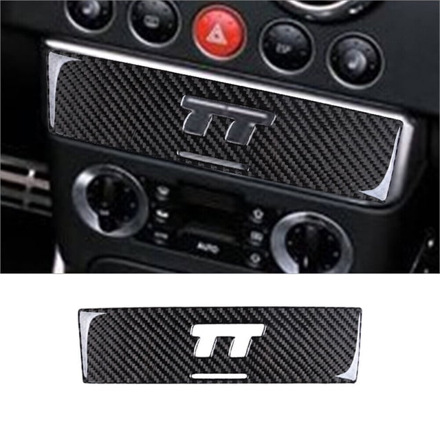 Real Bright Soft Car Interior Carbon Fiber Sticker DecorationFor Audi TT 8N 2001-2006 Carbon Fiber Interior Radio Door Panel CoverAuto Car Protection Interior Accessories