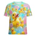 thumbnail image 5 of Fun And Playful Duck Women's Short Sleeve Tops Casual Blouses T Shirt, 5 of 6
