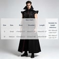 thumbnail image 3 of JOANKDMI Mens Gothic Steampunk Long Vest Sleeveless Victorian Tailcoat Vintage Stand Collar Open Front Trench Coat Jacket for Halloween Renaissance Pirate Cosplay, 3 of 9