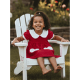 thumbnail image 5 of BemeyourBBs Kids Toddler Baby Girls Valentines Day Outfit Red Heart Spring Dress Short Sleeve Doll Collar Heart Print Princess Dress, 5 of 9
