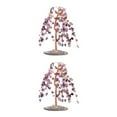 thumbnail image 2 of Decodeary Exquisite Tree Decoration - Good Wishes And Meaningful Home Or Office Ornament Safe Tree Desktop Purple 2Set, 2 of 6