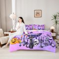 thumbnail image 5 of Homewish Purple 3D Letter Print 7-Piece King Bedding,Halloween Monogrammed O King Bed in a Bag,Halloween Reversible, 5 of 8