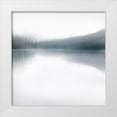 thumbnail image 3 of Carol Robinson 4x14 White Modern Wood Framed Wall Art Titled - Mirror Lake, 3 of 5