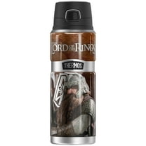 The Lord of The Rings Gimli THERMOS STAINLESS KING Stainless Steel Drink Bottle, Vacuum insulated & Double Wall, 24oz