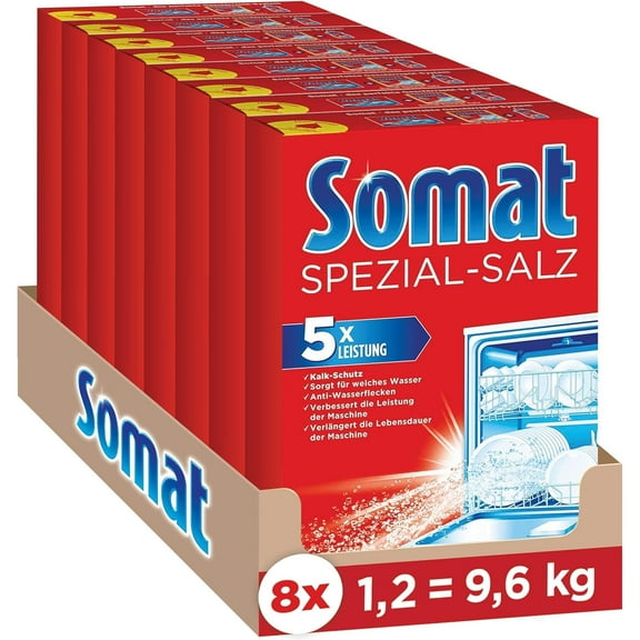 Somat Dishwasher Special Salt, 8er Pack (8 x 1.2 kg)