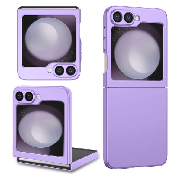 Designed for Samsung Galaxy Z Flip 7 Case, Support Wireless Charging Hard PC Slim Shockproof Drop Protective Skin Friendly Thin Fit Phone Case for Samsung Galaxy Z Flip 7, Purple