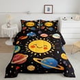 thumbnail image 2 of Manfei Cute Cartoon Planet Bedding Comforter Set,Kawaii Sun Twin Comforter Sets,Colorful Universe Galaxy Bedding Set For Boys Teens,Super Cozy Room Decor Reversible,2 Pieces, 2 of 8