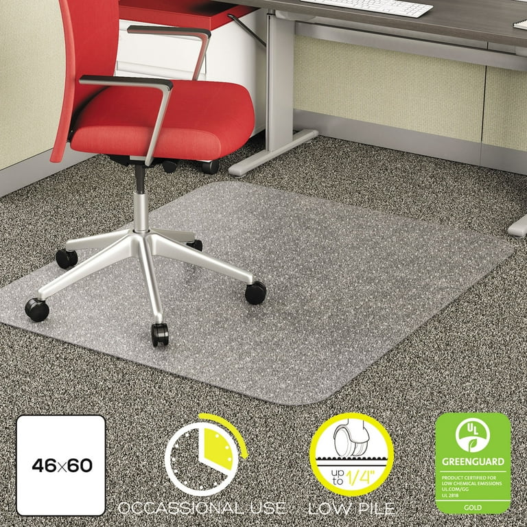 EconoMat Occasional Use Chair Mat, Low Pile Carpet, Flat, 46 x 60, Rectangle, Clear EconoMat Occasional Use Chair Mat, Low Pile Carpet, Flat, 46 x 60, Rectangle, Clear