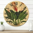 thumbnail image 2 of Designart 'Retro Wildflowers' Farmhouse Wood Wall Clock, 2 of 5