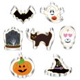 thumbnail image 1 of Molde de galletas de acero inoxidable de Halloween 7 juegos de herramientas para hornear pasteles DIY, B, murciélago, fantasma, lápida, gato, calavera, calabaza, molde de sombrero de bruja JAMW Sencillez, 1 of 5