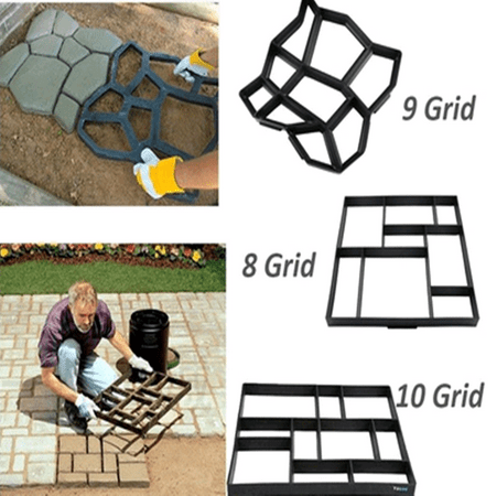Cobblestone Concrete Mold - YOSOO Stone Mold Walk Maker, Pathmate Stone Mold Paving Pavement Concrete Mould Stepping Stone Paver Walk Way DIY Personalized Manual Pathmate Stone Mould(45X40X4cm)