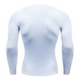thumbnail image 6 of IWRICH Men's Compression Outfits Cool Long Sleeve Athletic Sets 2 Piece Sports Base Layer Workout Leggings White XL, 6 of 8