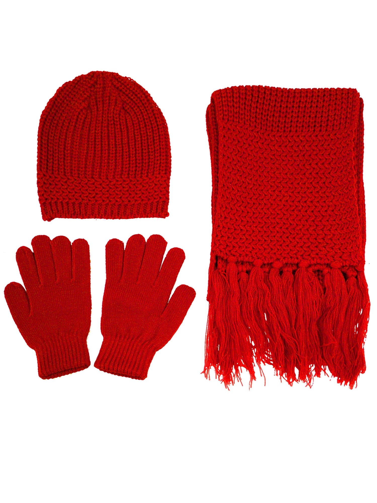 Simplicity - Simplicity Adult Winter Knitted Warm Gloves Scarf Hat Set