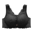 thumbnail image 5 of Zylarhe Bras for Women, Women's Strapless Underwear Women's Thin Model Cup Big Chest Small Thin Gathering Sag No Underwire Bra Womens Bra Push up Black 42, 5 of 5