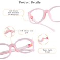 thumbnail image 7 of LifeArt Kid Blue Light Blocking Glasses, Filter 85% of Harmful Blue Light, Anti Eyestrain and Blurry, Computer Glasses (Pink), 7 of 7