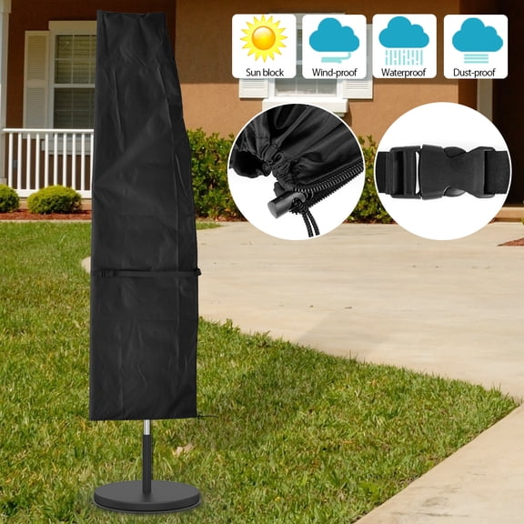 ODOMY 420D Oxford Cloth Umbrella Cover Outdoor Patio Parasol Cover with a storage bag,Waterproof, UV Resistant and Tear-Resistant