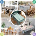 thumbnail image 5 of Rectangle Waterproof Tablecloth 60×102 Inch, Abstract Peacock Feather Reusable Indoor/Outdoor Durable Table Cover for Party Kitchen Dinner Room Decor, 5 of 6