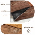 thumbnail image 2 of Farmhouse Burnt Orange Brown Round Rug 3.3ft Washable Circle Entryway Rugs Non Slip Vintage Wooden Striped Area Rug Indoor Floor Carpet for Bedroom Kitchen Living Room Home Office Dining Room Nursery, 2 of 7