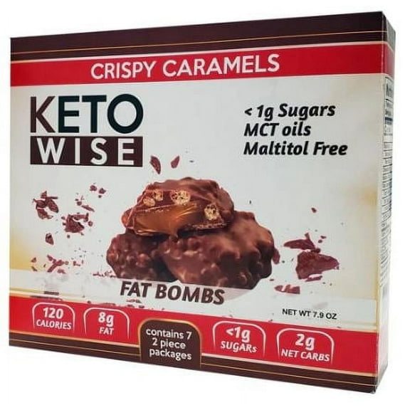 Keto Wise Fat Bombs Crispy Caramels -- 7.9 oz Pack of 4