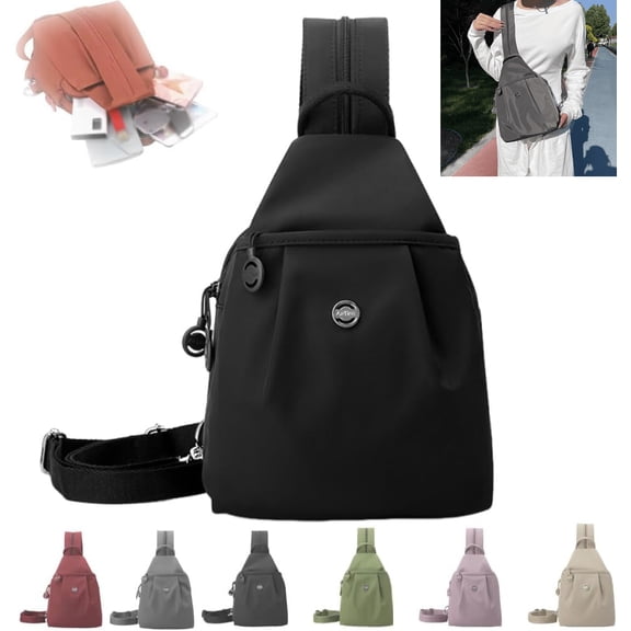 XIAOMUMU 2025 Backpack Chest Bags Double Zipper Large Capacity, Multi-compartment Street Lite Chic Versatile Travel Bag