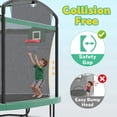 thumbnail image 5 of 6FT Small Trampoline for Kids with Basketball Hoop, SHINPT Indoor & Outdoor Trampoline with Safety Enclosure Net, Heavy-Duty Jumping Mat and No-Gap Design, Mini Trampoline for Boys & Girls Ages 3+, 5 of 9
