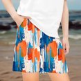 thumbnail image 2 of Odeerbi 5-14 Años Niños Niñas Pantalones Cortos de Estampado Tropical Hawaiano Pantalones de Baño En Seco Rápido Pantalones Cortos de Tabla de Playa Pantalones Cortos Deportivos, 2 of 5