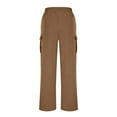 thumbnail image 5 of FRSASU Wide Leg Pants Woman with Pockets High Waist Pant Adjustable Knot Loose Trousers Business Casual Work Pants Khaki, 5 of 7