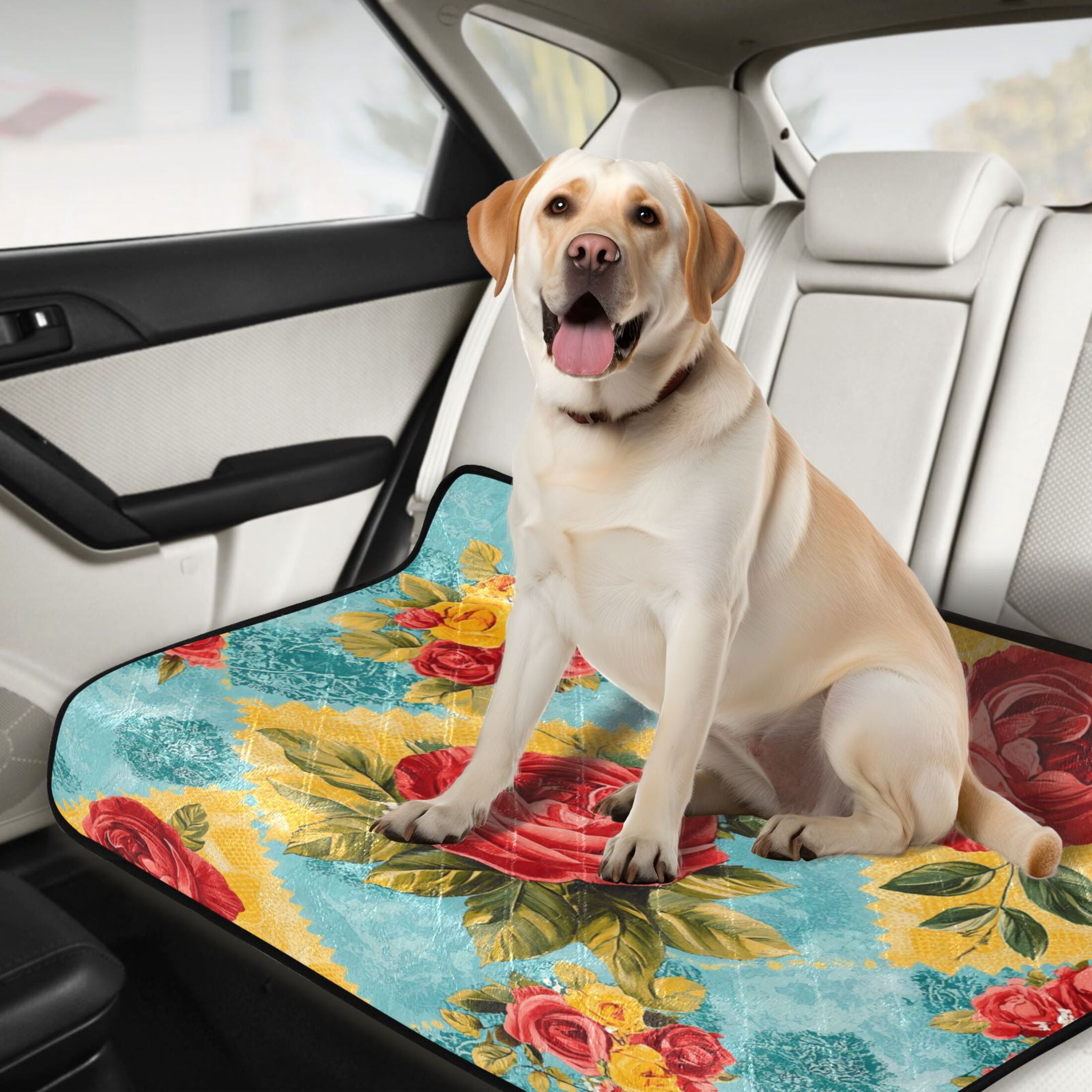 Qxltty Vintage Rose Quilt Chart Cat litter Pads Pet Set of 3 Diaper Mats Center Anti-leakage Layer Absorbent Soft and Comfortable