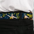 thumbnail image 4 of DC Comics Belt, Seatbelt Buckle Belt, Wonder Woman Face Poses Logos Comic Scenes Blues Yellow, 30 to 44 Inches, 4 of 9
