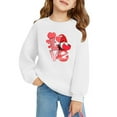 thumbnail image 3 of Tao Tao Valentine's Day Sweatshirt For Kids Boys Girls Romantic Graphic Prints Crew Neck Long Sleeve Shirt Casual Pullover Tops White 2 Years, 3 of 3