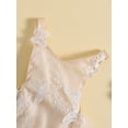 thumbnail image 4 of Wassery Baby Girl Summer Romper 3 6 12 18 Months Infant Newborn Girls Casual Jumpsuit Sleeveless Backless Butterfly Embroidery Lace Bodysuit, 4 of 9