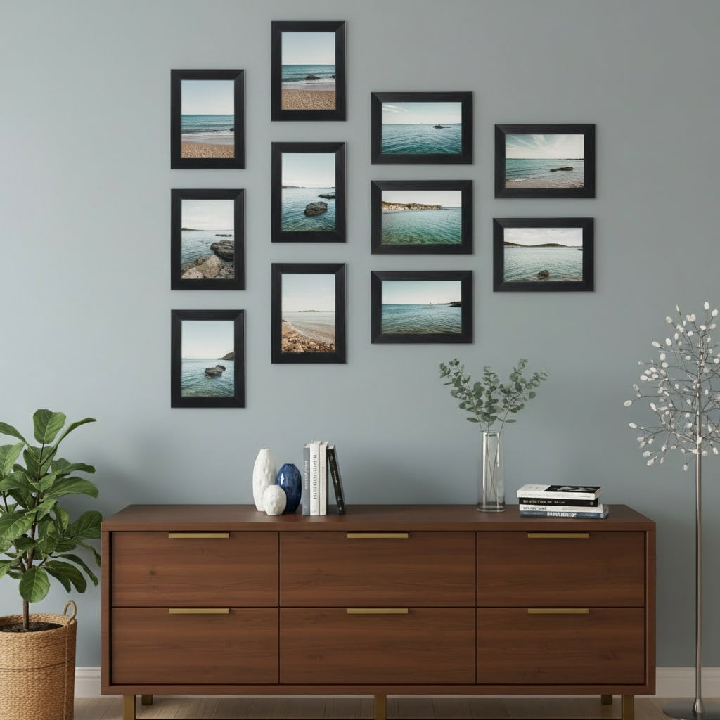 4x6 Picture Frames Set of 12, Black