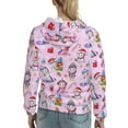thumbnail image 7 of Daiia Christmas Unicorns Pattern Women's Fashion Hoodies & Sweatshirts with Kangaroo Pocket Hooded Sweatshirt with Eye-catching Drawstrings-Small, 7 of 7