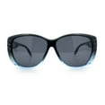 thumbnail image 3 of Polarized Womens Oversized Butterfly Rhinestone Studded Fit Over Sunglasses [Black Blue - Black], 3 of 7