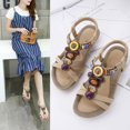 thumbnail image 4 of SWQZVT Women's Slide Flat Sandals Comfortable Slip On Sandals for Women Casual Summer Thong Summer Leather Sandals Shoes, 4 of 6