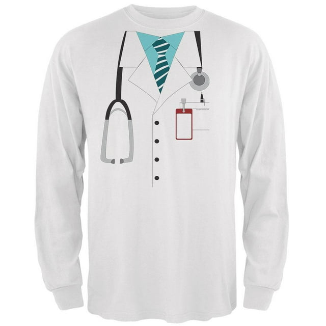 Halloween Costume de Docteur pour Homme T-Shirt à Manches Longues