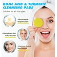 thumbnail image 5 of IKZEE Kojic Acid & Turmeric Cleansing Pads-Turmeric Cleansing Pads for Face-Deep Pore Cleansing, Exfoliation, Dirt Removal and Makeup-2 Pack, 5 of 10