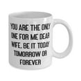 thumbnail image 2 of Fancy Wife, You are the only one for me dear wife, be it today tomorrow or forever, Love 15oz Mug For Wife From Husband, 2 of 2