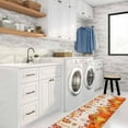 thumbnail image 4 of Fall Pumpkins Kitchen Mat Set 2 Pcs, Thanksgiving Orange Yellow Non Slip Kitchen Rugs and Mats, Red Maple Leaves Washable Kitchen Runner Rug Sets for Hallway Laundry Decor, 17"x30"+17"x47", 4 of 6