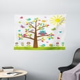 thumbnail image 1 of Nursery Tapestry, Colorful Tree with Cute Owl and Birds Sunny Summer Day in the Park Theme Cartoon, Wall Hanging for Bedroom Living Room Dorm Decor, 60W X 40L Inches, Multicolor, by Ambesonne, 1 of 2