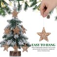 thumbnail image 3 of YSNOOWE 18Pcs Christmas Tree Star Ornaments with 3D Glitter Design for Home Holiday Wall Hanging Decor, 3 of 6