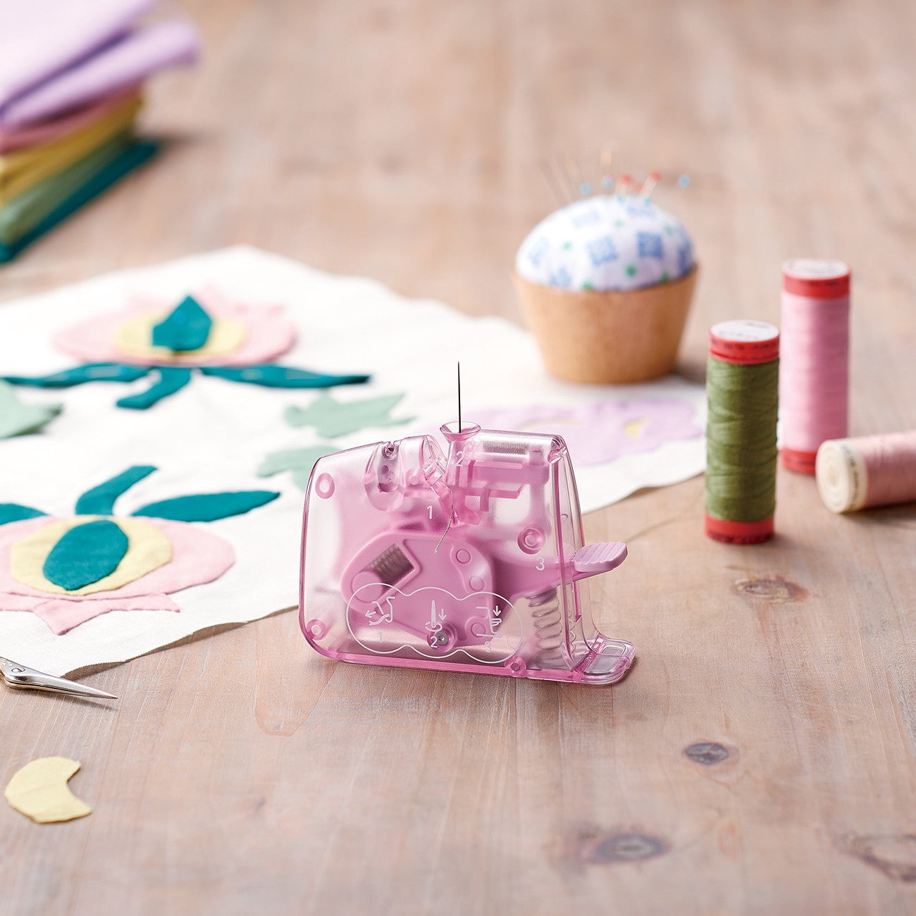 Quick Desk Needle Threader-Purple