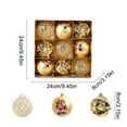 thumbnail image 3 of Uxgjfwu Christmas Ornament Set 9PCS 3 Inch Colorful Novelty Decorative Balls Boxed Collection for Holiday Tree Decor Festive Home Party Gift, 3 of 6