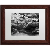 Trademark Fine Art "Lake Erie Waves" Canvas Art by Jason Shaffer, White Matte, Wood Frame