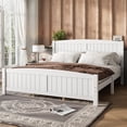 thumbnail image 2 of Harper & Bright Designs King Size Platform Bed with Headboard and Footboard, Wood Platform Bed Frame with Support Slats, Light White, 2 of 5