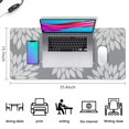 thumbnail image 5 of Long Mouse Pads for Desk,Gray and White Floral Pattern Desk Mats on Top Of Desks, Desk Mouse Pad Extra Large with 3mm Non-Slip Base and Stitched Edge for Gaming,Office,Work,Home 35.4"x15.7", 5 of 6