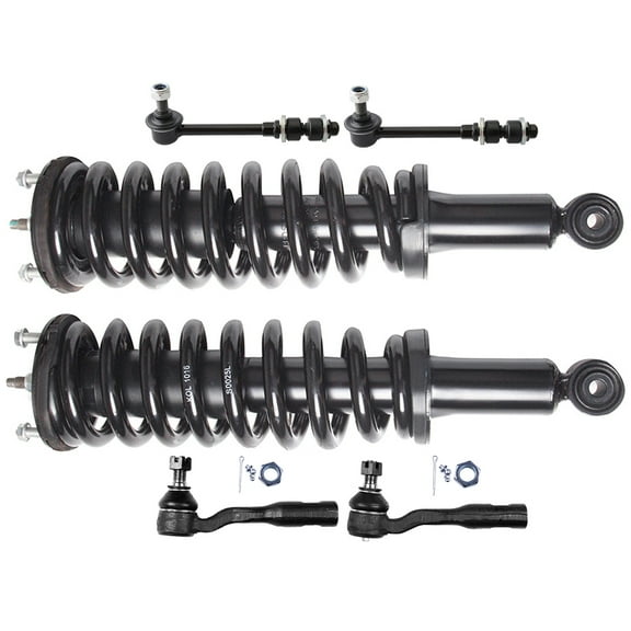 CCIYU Front Strut Spring Assembly Control Arm and Ball Joint Assembly 2003-2004 for Toyota Tundra SR5 Standard Cab Pickup 2-Door Complete Suspension Kit Fits 171347L, K90680, ES80382, ES80381
