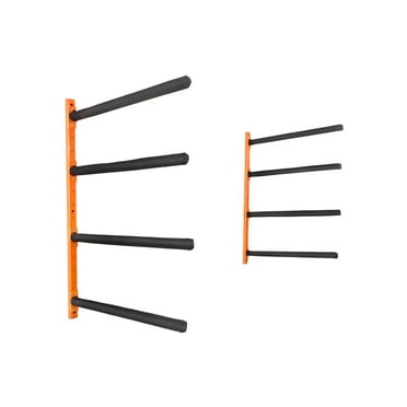 VEVOR Wall-Mounted Kayak Storage Rack, 4-Capacity Holder for Kayaks, Canoes, Paddle Boards - Adjustable Padded Arms with 400 LBS Load Capacity