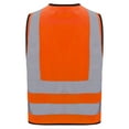 thumbnail image 4 of inhzoy Kids High Visibility Safety Vest Zipper Reflective Strips  Children Waistcoat A Orange 10-12, 4 of 7